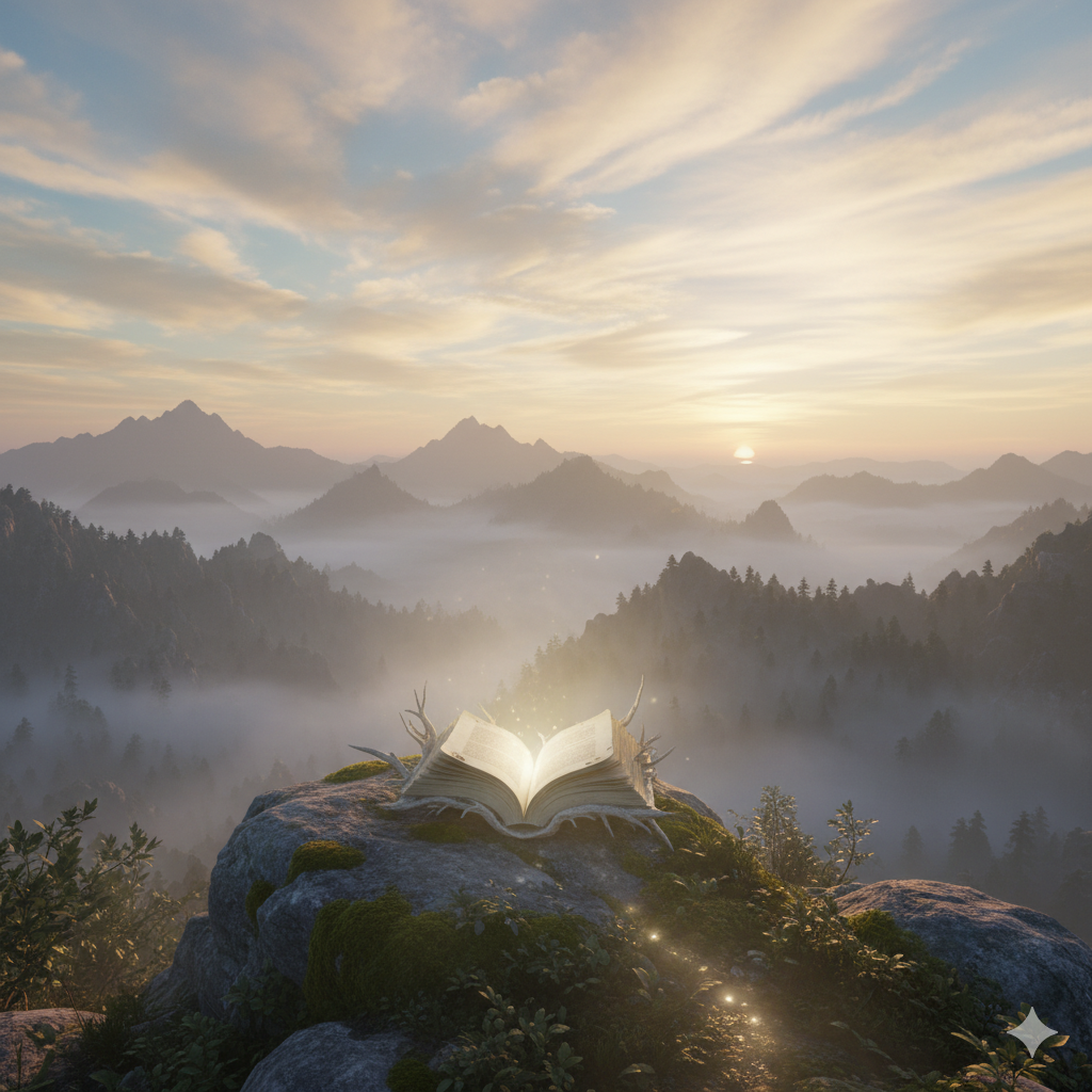 Inspiring majestic view representing the love of reading